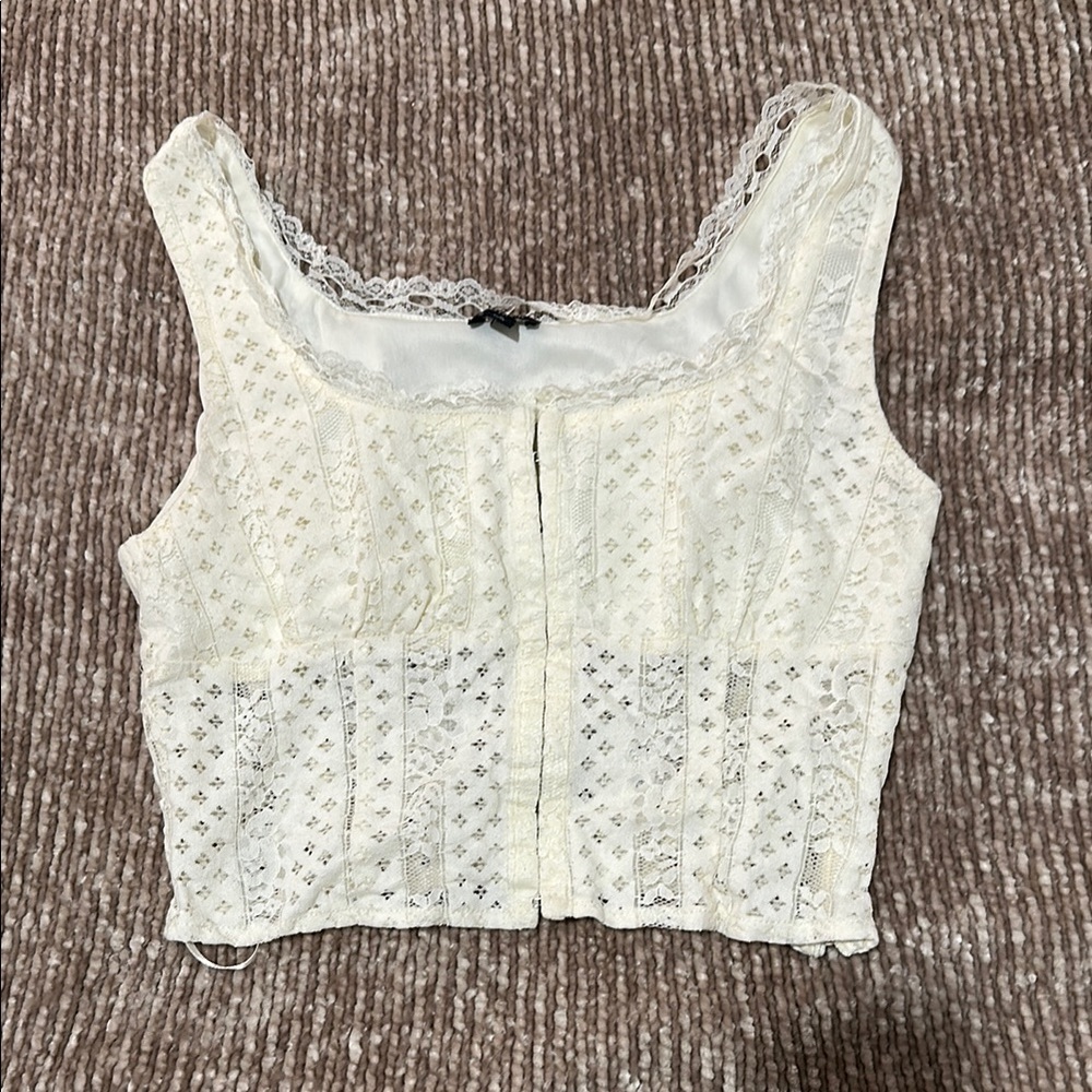 Cream Lace Women's Top
